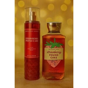 Bath & Body Works Strawberry Pound Cake Fine Fragrance Mist & Shower Gel‎